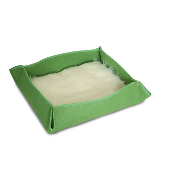 Cat Bed Felt Fabric - Large Green