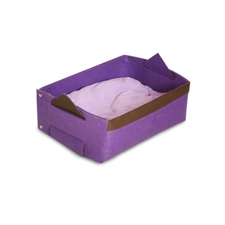 Cat Bed Felt Fabric - Small Purple