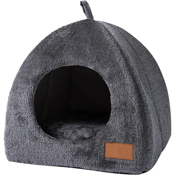 Cat Bed For Indoor Pets - Triangular House, Dog Cave, Tent For Cats/Small Dogs With Removable Washable Cushion