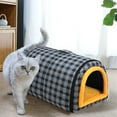 thumbnail image 1 of Cat Bed For Indoor Cats Foldable Cat Cave Anti-Slip & Water-Resistant Bottom Cat Houses For Indoor Cats Or Small Dogs Kitten Tent Rabbit Bed 2 In 1 Pet Bed, 1 of 6