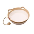 thumbnail image 1 of Cat Bed Indoor Comfortable Handwoven Cotton Linen Pet Nest Foldable Cat Rope Durable Pet Cradle All Seasons Cute Cat Ears Cat Scratch Board Soft Round Cat Basket Toy Tail, 1 of 9