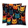 thumbnail image 1 of Cat Bed Pillow Covers Set - 2 Decorative Throw Pillow Patterns - Available in 16x16, 18x18, and 20x20 Inches for Any Occasion - Decorative Pillows, Bed Pillow, 1 of 6