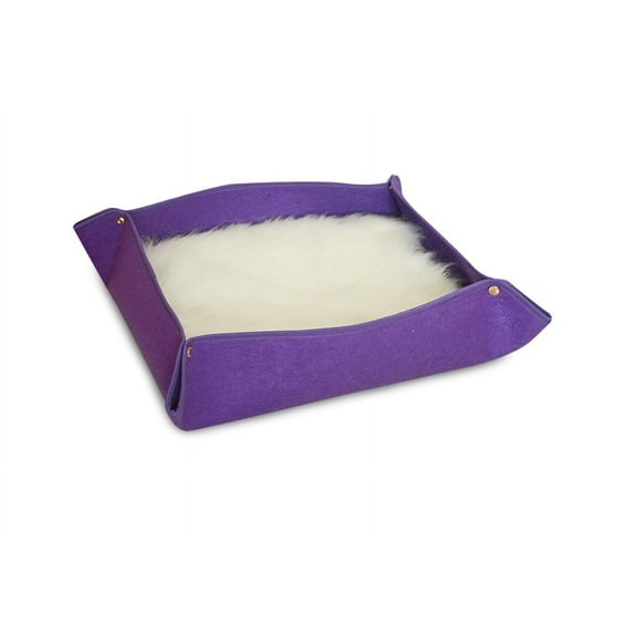 Cat Bed Small Dog Bed Felt Fabric - Large Purple