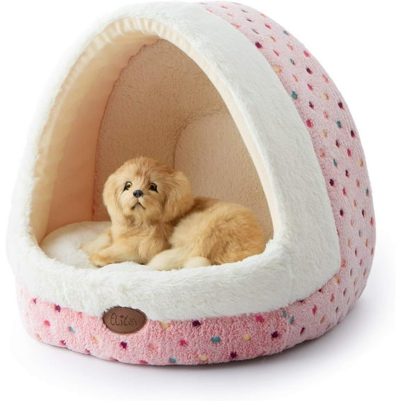 Cat Bed Small Dog Bed Pet Cave Bed For Puppy Kitten Rabbit Cute Fleece Igloo House for Small Dogs Indoor Cats Non-Slip Warm Washable Tent House