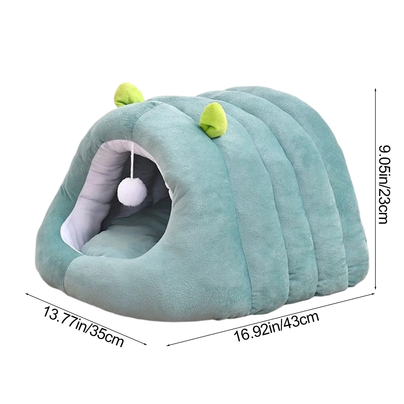 Cat Bed Upgraded Warm Pet Bed For Winter, Calming Plush Anti-Anxiety Cuddler, Removable Cushion, For Cats Dogs Under 6 Pounds Home Decor