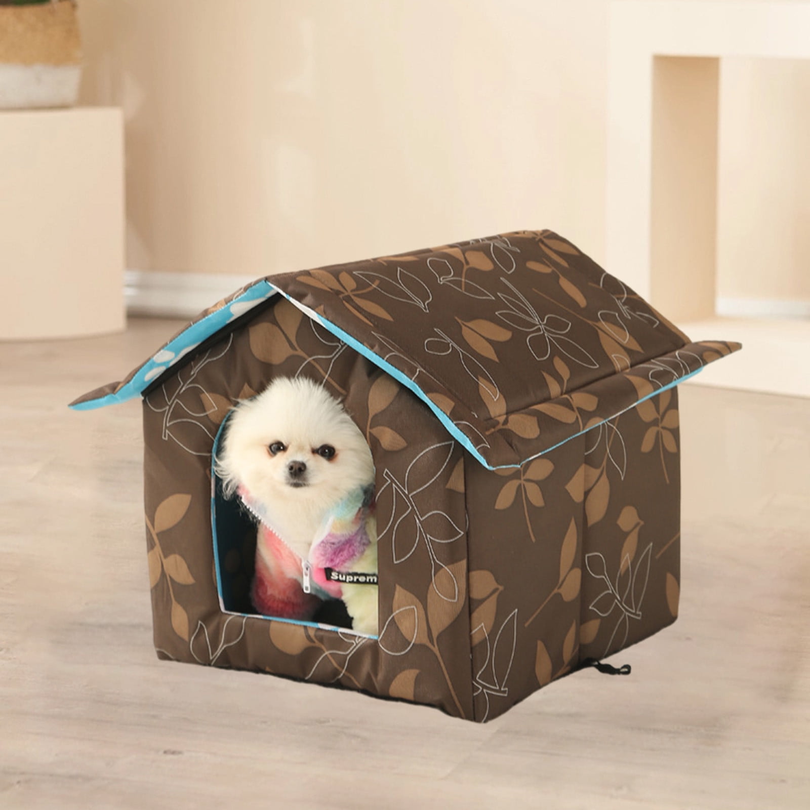 Cat Bed Winter House With Self Warming Pad-Outdoor Indoor Weather-proof Heat Insulated Shelter Enclosure For Cats Dogs Rabbits- Portable Water-proof Tent For Feral Cat Beds