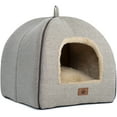 thumbnail image 1 of WINDRACING Cat Bed, Enclosed Warm Pet Cave Tent House with Removable Washable Cushioned Pillow, Soft Plush Hideout Nest for Indoor Kittens & Small Puppies, 1 of 8