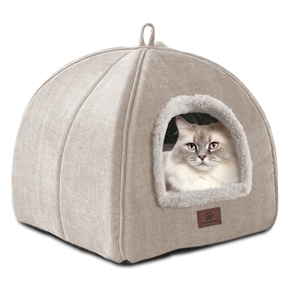 Cat Bed for Indoor Cats - Cat Cave Bed Cat House Cat Tent with Removable Washable Cushioned Pillow
