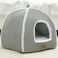 thumbnail image 1 of Cat Bed for Indoor Cats - Cat Cave Bed Cat House Cat Tent with Removable Washable Cushioned Pillow, 1 of 7