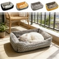thumbnail image 1 of Cat Bed with Fluffy Plush, Double-Layered Soft & Removable Washable, Suitable for Small Dogs, 19.7x15.7in by MPOISVA, 1 of 7