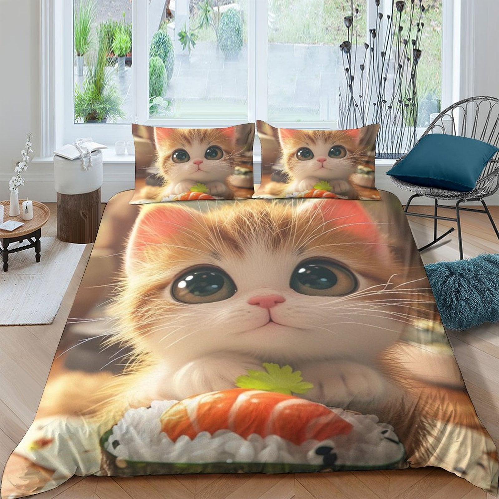 Cat Bedding Set 3D Printed Quilt Cover Comforter Covers Duvet Cover for