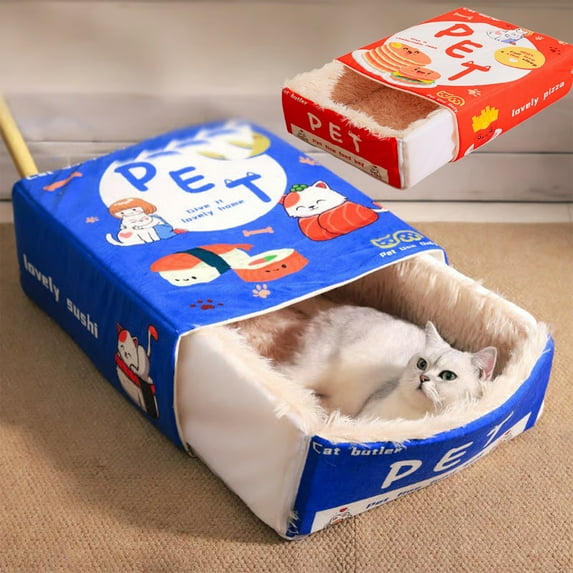 Cat Beds For Indoor Cats Detachable And Warm Closed Pet Bed Detachable And Warm Closed Pet Bed