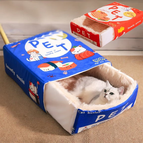 Cat Beds For Indoor Cats Detachable And Warm Closed Pet Bed Detachable And Warm Closed Pet Bed
