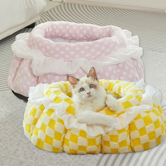 Cat Beds For Indoor Cats Dogs Dog House Indoor Foldable Soft Kennel Bed Warm Cats House Puppy Cave With Cushion For Small Medium Large Dogs Cats