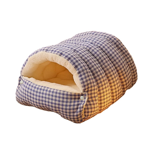 Cat Beds for Indoor Cats, Cat Cave for Puppy and Cat, Calming Small Dog Bed for Small Dogs with Cover Cave, Cozy Warming Fluffy Washable Anti-Slip Pet Sleeping Bag
