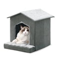 thumbnail image 1 of WINDRACING Foldable Cat House Bed, Cat Cave with Orthopedic Cushion, Portable Pet Shelter Hideaway for Indoor Cats & Small Dogs, 1 of 8