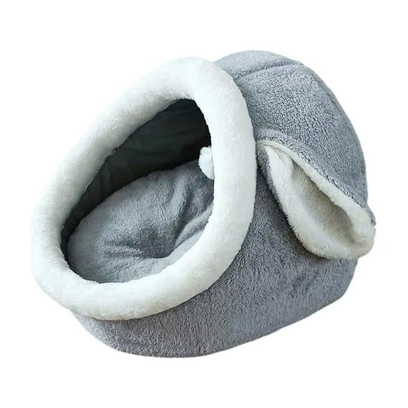 Cat Beds for Indoor Cats - Rabbit-Shaped Cat Cave Bed with Hanging Toy,Super Soft Calming Pet Bed for Kitten,Small Dog,Warm Plush&Machine Washable&Removable Cotton Pad,cat Hideaway