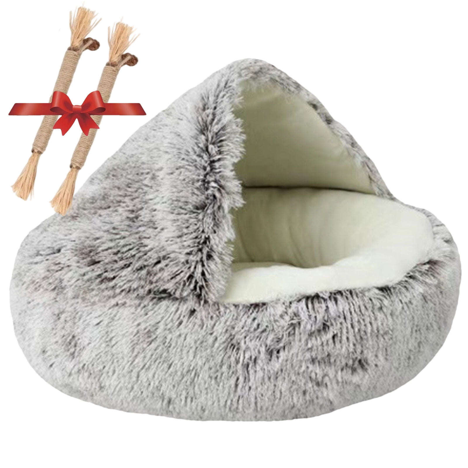 Cat Beds for Indoor Cats, 16"/20"/24" Washable Soft Pet Nest Bed, Warm Cat Beds for Indoor Cats
