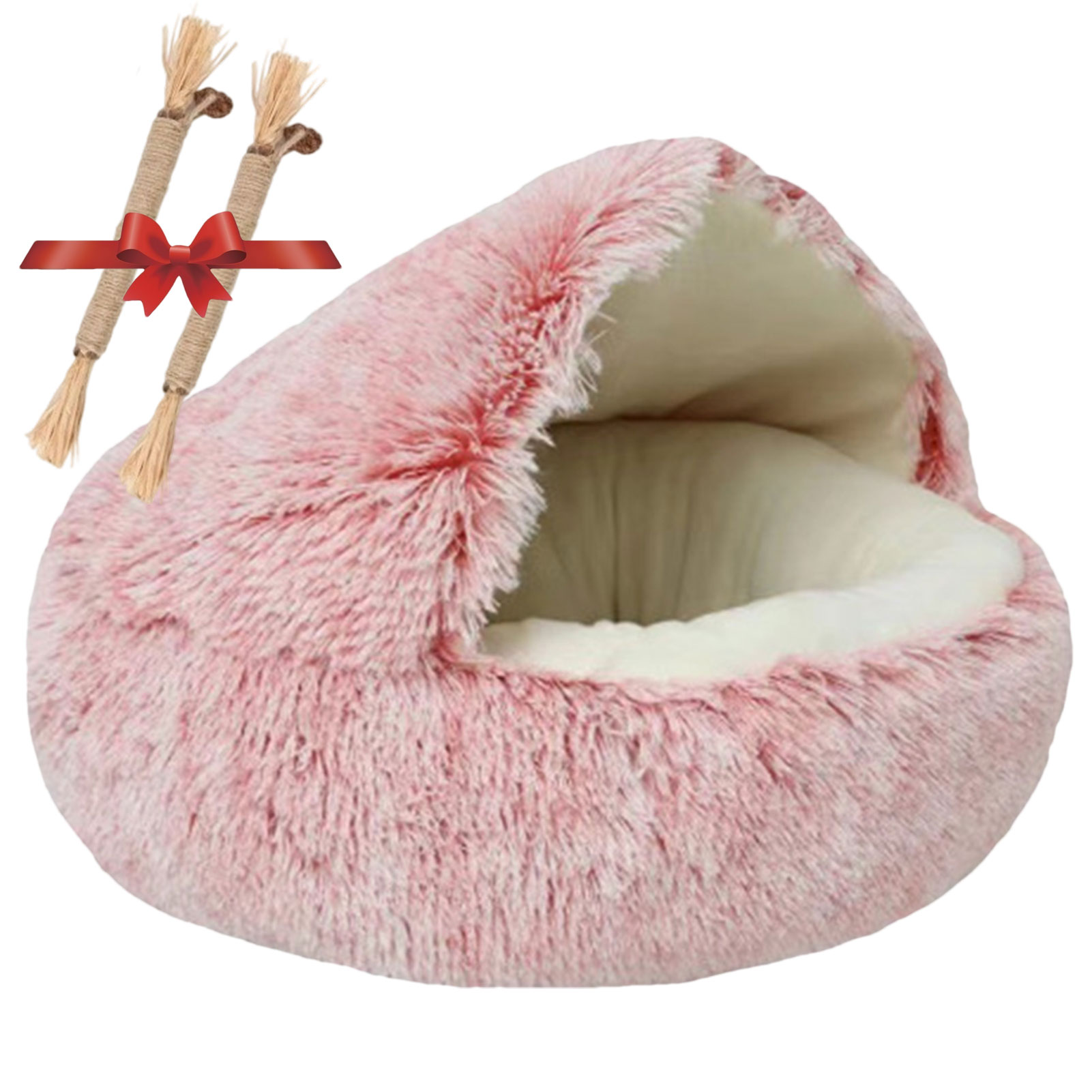 Cat Beds for Indoor Cats, 16"/20"/24" Washable Soft Pet Nest Bed, Warm Cat Beds for Indoor Cats