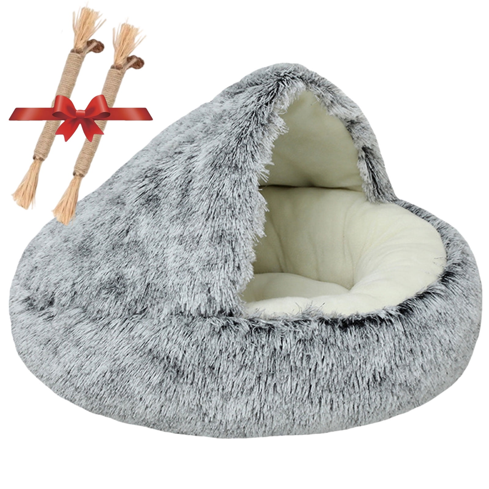 Cat Beds for Indoor Cats, 16"/20"/24" Washable Soft Pet Nest Bed, Warm Cat Beds for Indoor Cats