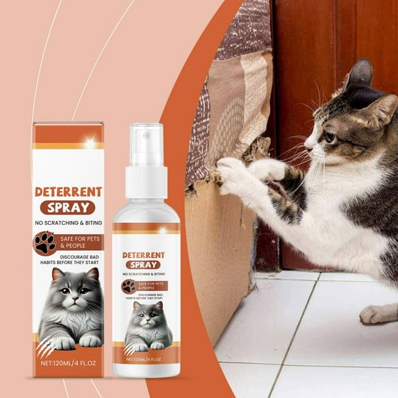 BAOPAI Cat Behavior Correction Spray Stops Chewing and Scratching, Safe for Cats, No Residue, Works Indoors and Outdoors, 120ml Bottle