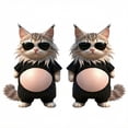 thumbnail image 1 of Cat Belly Squishy Sticker Gift 3D Soft Silicone Anti-Collision Decal for Phone Water Bottle Diary Decor Sensory Relief, 1 of 5