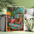 Maxima Bold Cat Bengal Lounging In A Luxury Living Room Leo Pard Maximalist Bold ...