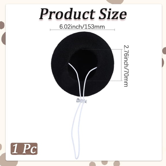 Cat Beret Hat Dog Beanie Headband Wool Pet Puppy French Artist Beanie Beret Mini Caps Small Dog Headwear Decor Costume Hair Accessory for Party Cosplay Carnival Christmas Photo Props Black