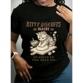 thumbnail image 1 of Cat Biscuit Maker Shirt, Funny Cat Kneading Shirt, Kitty Lover Gift Tee, Kitty Biscuits Bakery We Knead Em You Need Em Shir, 1 of 7