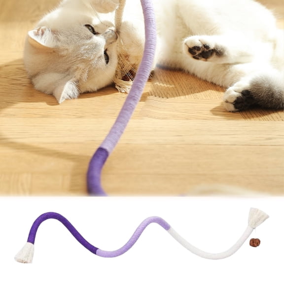 Cat Biting toys, Cat Chew Rope,Cat Chew toycat toys for Indoor Cats with Refillable Natural Catnip, Safe Teeth Cleaning Chew toys, Interactive Kitten Nip toys and All Breeds (23.62 Inches), Purple,