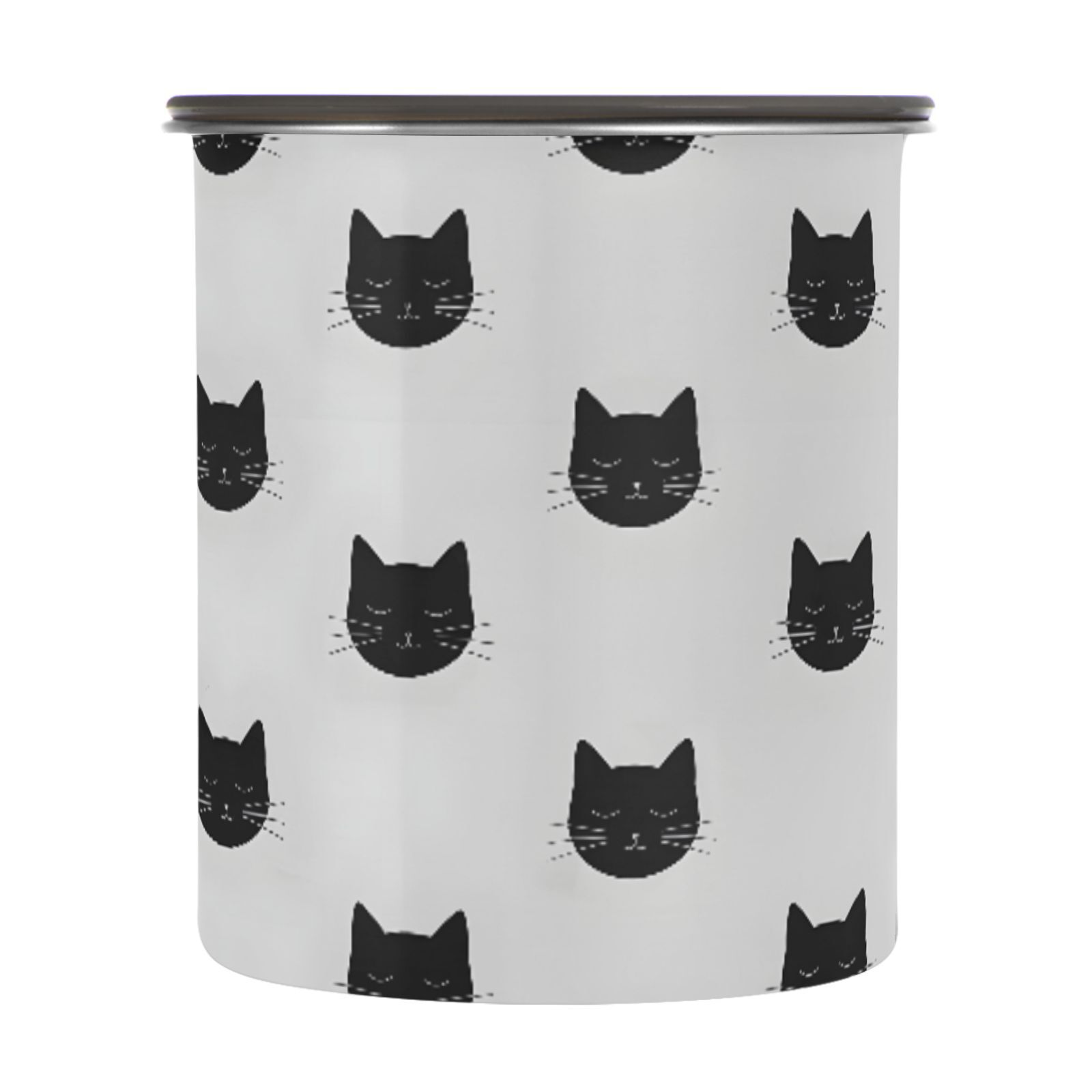 Cat Black Kitten Airtight Coffee Bean Canister 30oz Food Storage Containers with Lids For Gournd, Tea, Sugar, Flour, Rice, Cereal, Candy Cookie Jar
