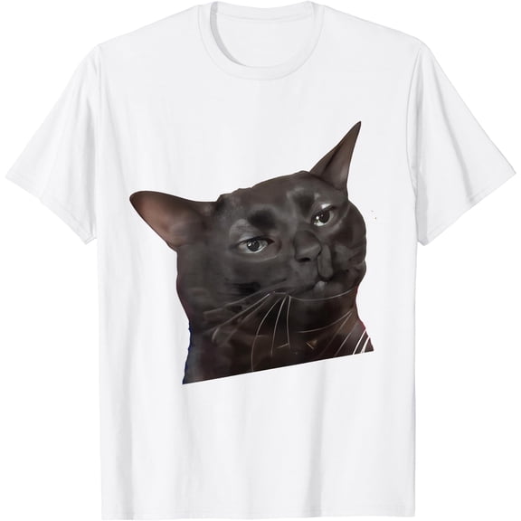 Cat Black Meme Dissociated Funny Internet Gift T-Shirt, Unisex T-Shirt