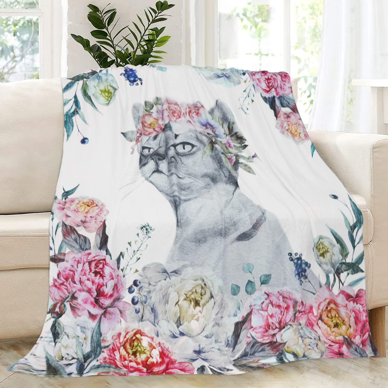 Cat Blanket Animal Cat Blankets for Cat Lovers 60\u201dx50\u201d Throw ...