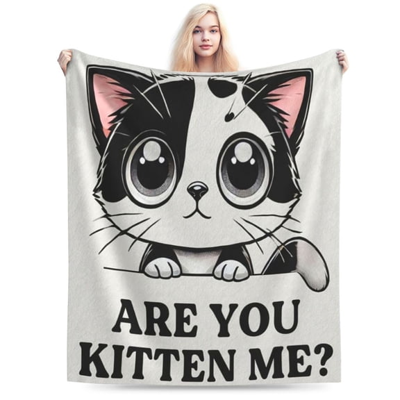Cat Blanket Cute Kitten Fleece Throw Blanket 50x40