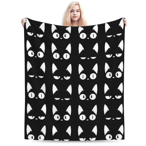 Cat Blanket Soft Cozy Warmth Flanne Cat Throw Blankets 50x40