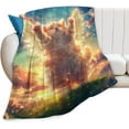 thumbnail image 1 of Cat Blanket Super Soft Warm Fluffy Flannel Cute Cat Cloud Wings Throw Blanket Cozy Fuzzy Plush Bedding Blanket Gift for Boys Girls Teens Adults Couch Sofa 80"x60", 1 of 6