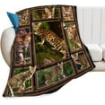 thumbnail image 1 of Cat Blanket Super Soft Warm Fluffy Flannel Jungle Bengal Cat Throw Blanket Cozy Fuzzy Plush Bedding Cat Gifts for Cat Lovers Boys Girls Teens Adults Couch Sofa 60"x50", 1 of 6