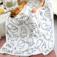 thumbnail image 1 of Cat Blanket White Cats Pattern Throw Blankets Cat Gifts for Girls Women and Cat Lover Flannel Soft Cute Presents Blanket with Cats On Them (50" X 60", Cat 2), 1 of 6
