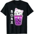 thumbnail image 1 of Cat Boba Anime Bubble Tea Neko Girls Kawaii Girls Teen T-Shirt, 1 of 3