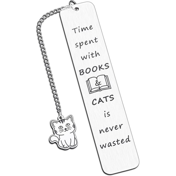 Cat Bookmark, Cute Bookmarks for Women, Valentine's Day Bookmark for Cat Lover Book Lovers Bookish Gifts for Women Reading Gifts Birthday Gift for Friends Book Club Gift Valentines Gift for Her