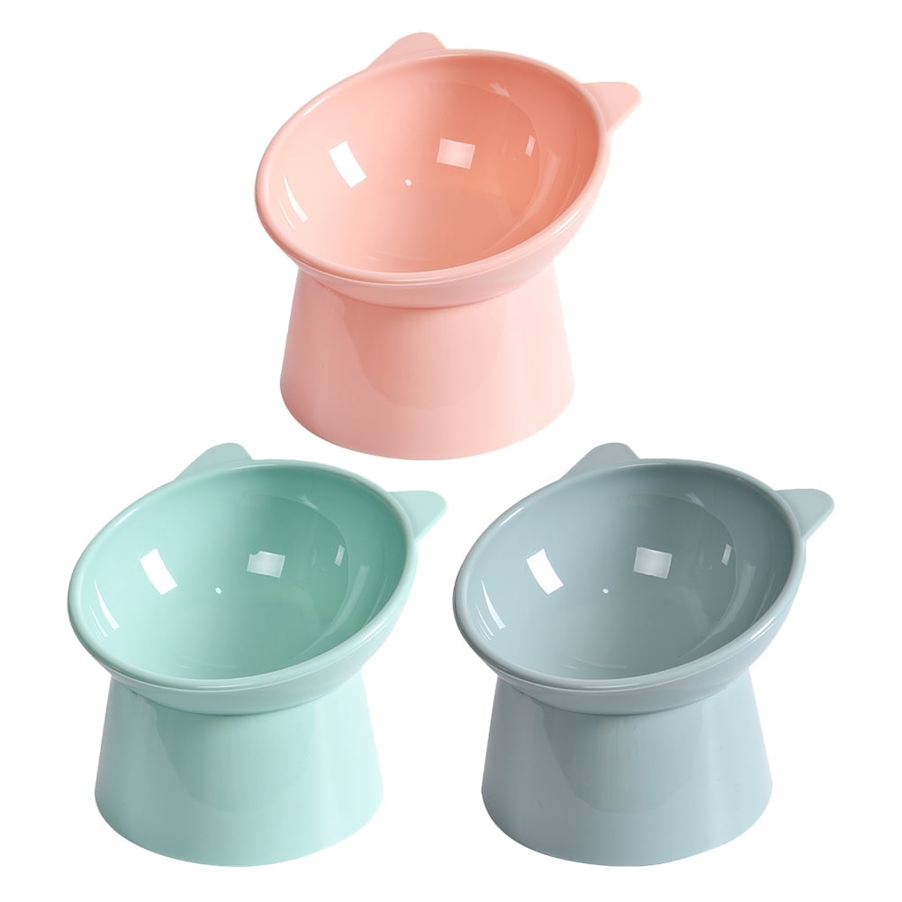 Cat Bowl Bowls Elevated Tilted Food Pet Raised Slow Feeder Dish Small Dog