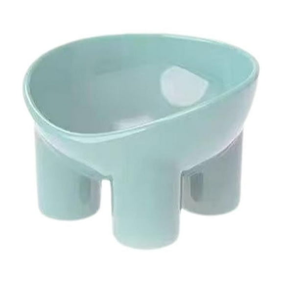 Cat Bowl Pet Bowl Puppy Elevated Feeder High-foot Water Feeding Tilted Bowl S8N2
