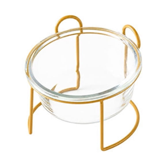 Slanted Home Design Cat Bowl Slanted Neck Protection Glass Cat Food Bowl Anti Tip Cute Bear ...