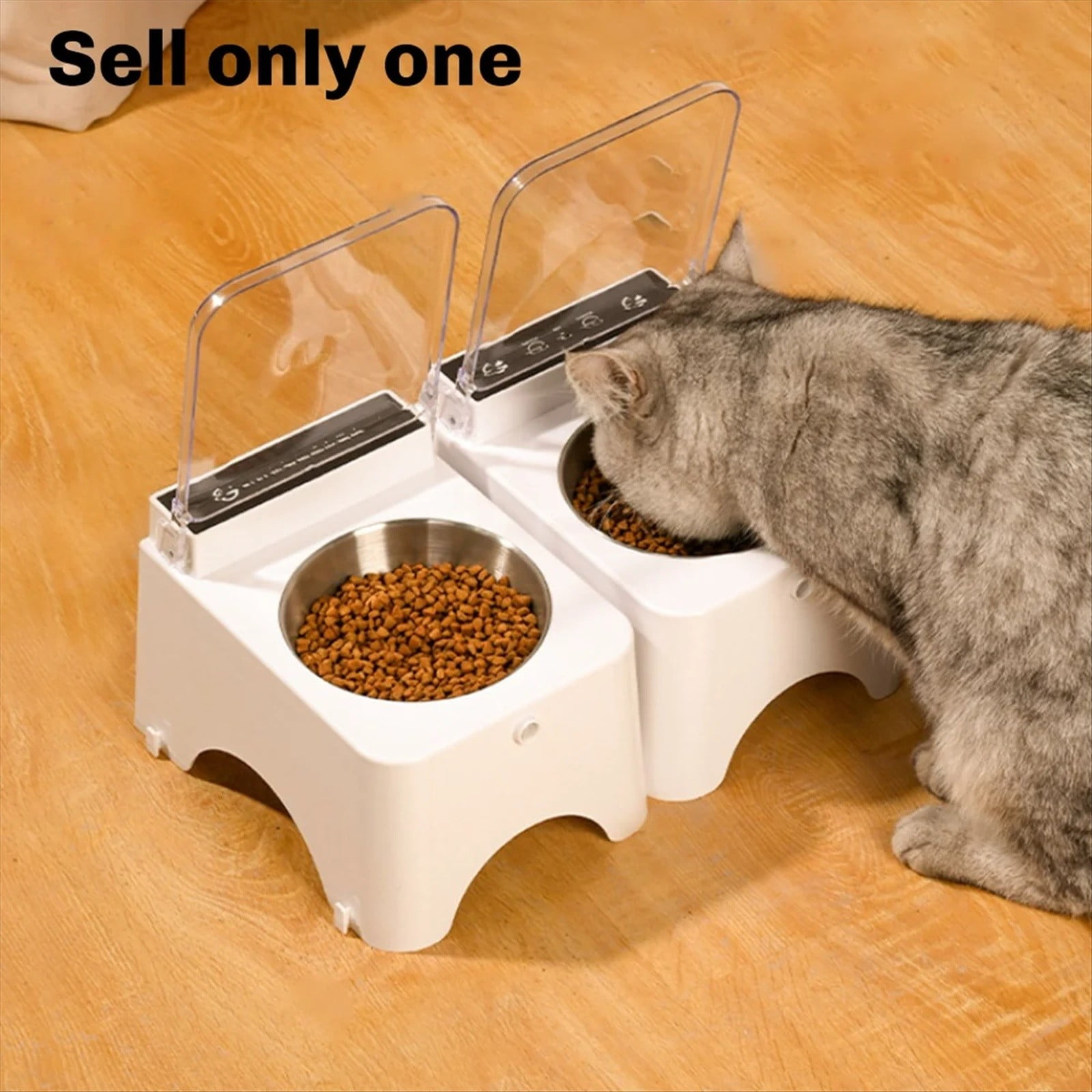 Cat Bowl with Infrared Sensor Automatic Lid Anti Pet Feeder for Cats and Dogs Food Dispenser