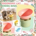 thumbnail image 1 of Cat Bowls | 15 Degree Tilted Elevated Neck Fatigue Feeder - Angled Kitten Bowl | for Cats Kittens Puppies Pets Home Living Room Indoor Outdoor Floor (Pink), 1 of 6