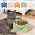 thumbnail image 1 of Cat Bowls Pet Bowls Spill Proof Wide Mouth Elevated Feeder 15 Degree Tilt Neck Protection Non Slip Anti Tip BPA Free Plastic for Cats Small Dogs Indoor by PALIFEUR, 1 of 7