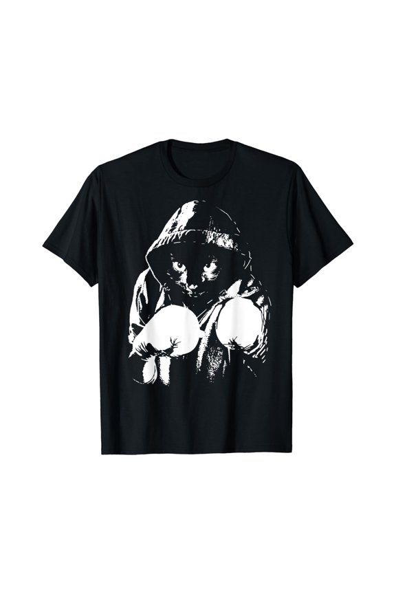 Cat Boxing Creative Animal Lovers Cool Boxer T-Shirt Unisex Full Size S-5XL