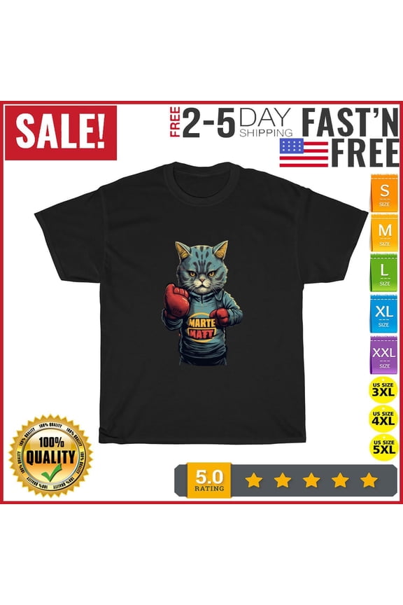 Cat Boxing Vintage T Shirt Men Fashion 2023 Women T Shirt Short Sleeve