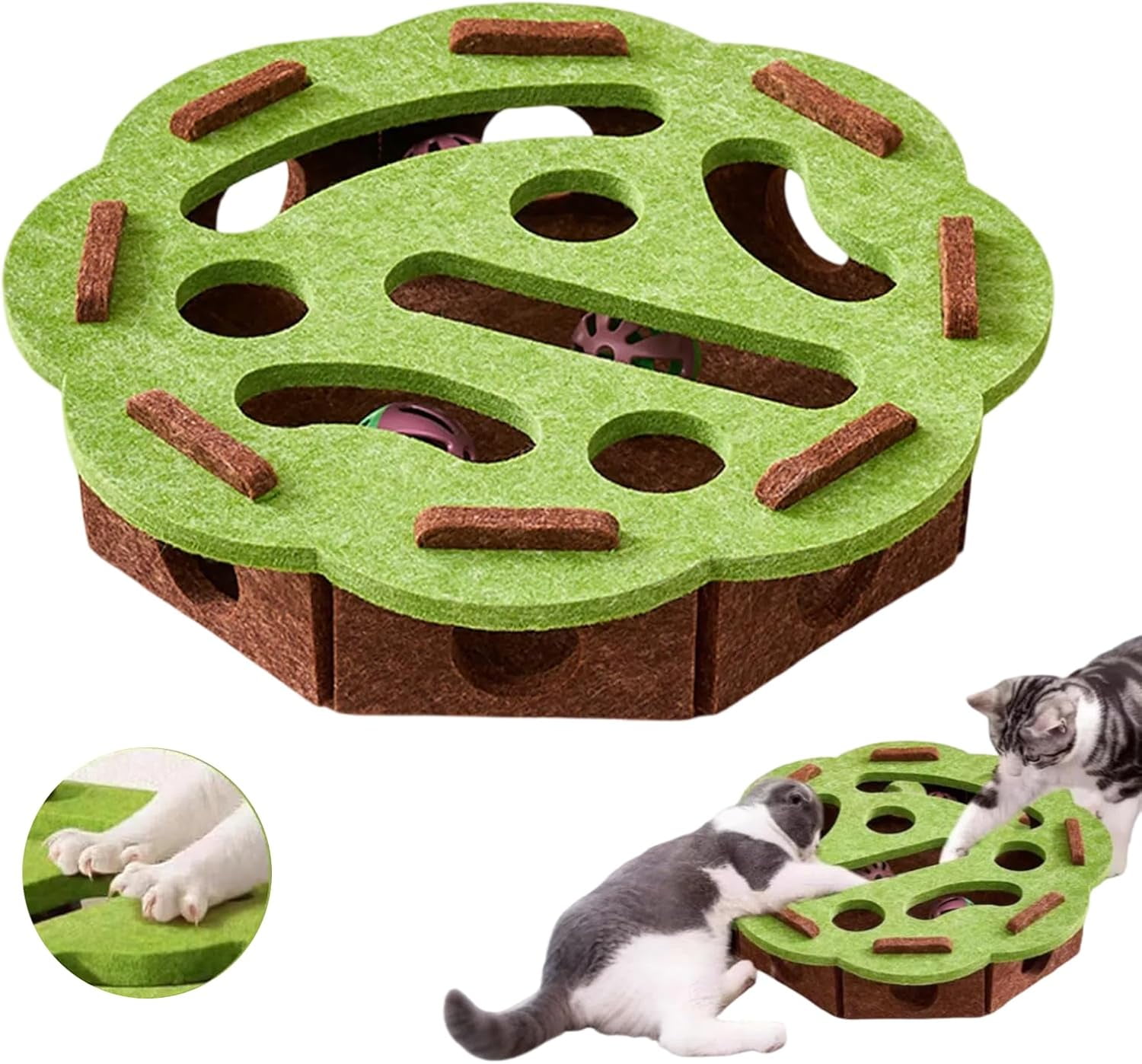 Interactive Felt Maze Toy for Cats