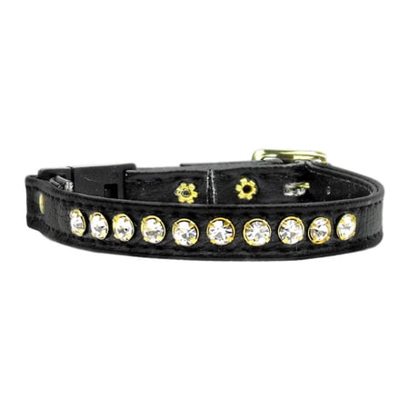 Cat Breakaway Buckle Collar, "One Row Rhinestone"